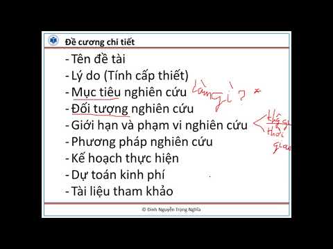 Đề xuất nghiên cứu khoa học | Đề cương nghiên cứu