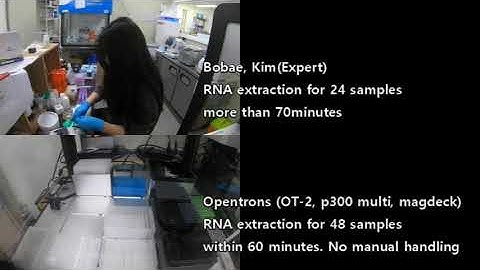 RNA extraction using opentrons OT-2(p300 multi and magdeck)