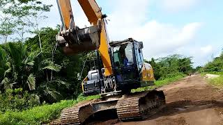 Excavator sany sy215c perbaikan jalan