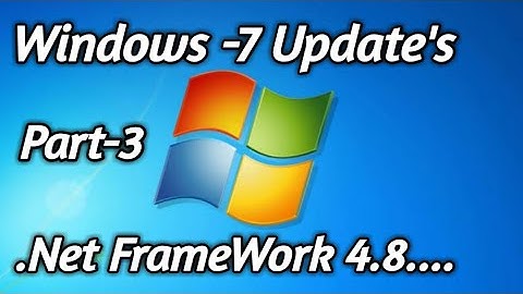 .Net Framework 4.8 Installation on windows 7...