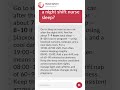 What time should a night shift nurse sleep?