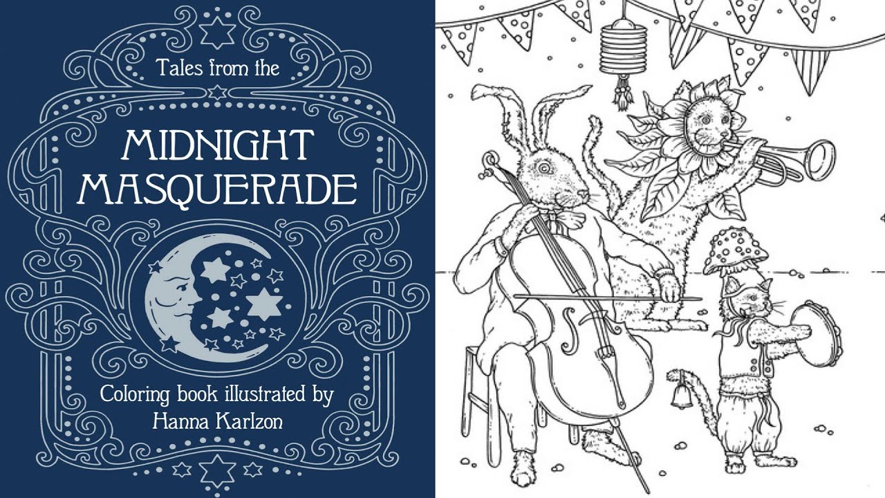 Tales From The Midnight Masquerade Adult Coloring Book Flip Through from  Sugar Hiccups 