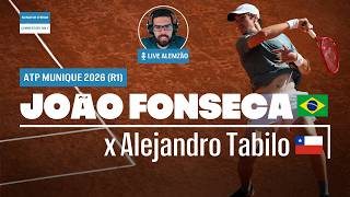 Live Alemzão |  JOÃO FONSECA x Alejandro Tabilo | ATP Munique 2026 (R1) | Comentários s/ imagens