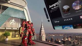 Disney+ app environment via Apple Vision Pro