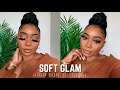 Soft Neutral Glam x High Bun | Tamara Renaye