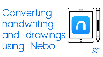 How to convert handwriting and drawn objects using the Nebo app