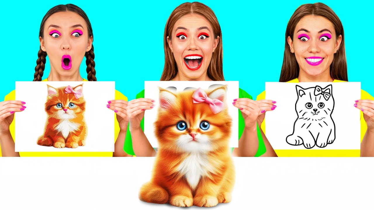 Who Draws it Better Take The Prize | Drawing Hacks by 4Fun Challenge ...