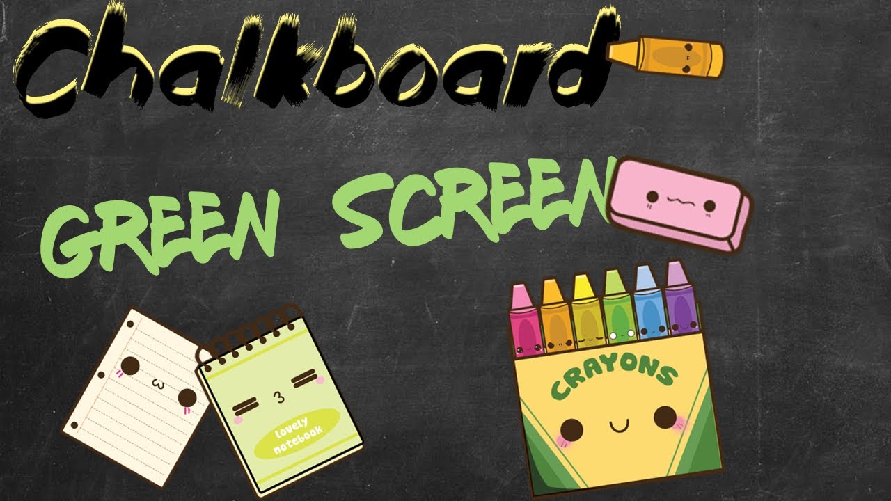 School Green Chalk Board Background Video 4K 