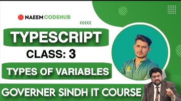 TypeScript Class 3| variables and its types in typescript