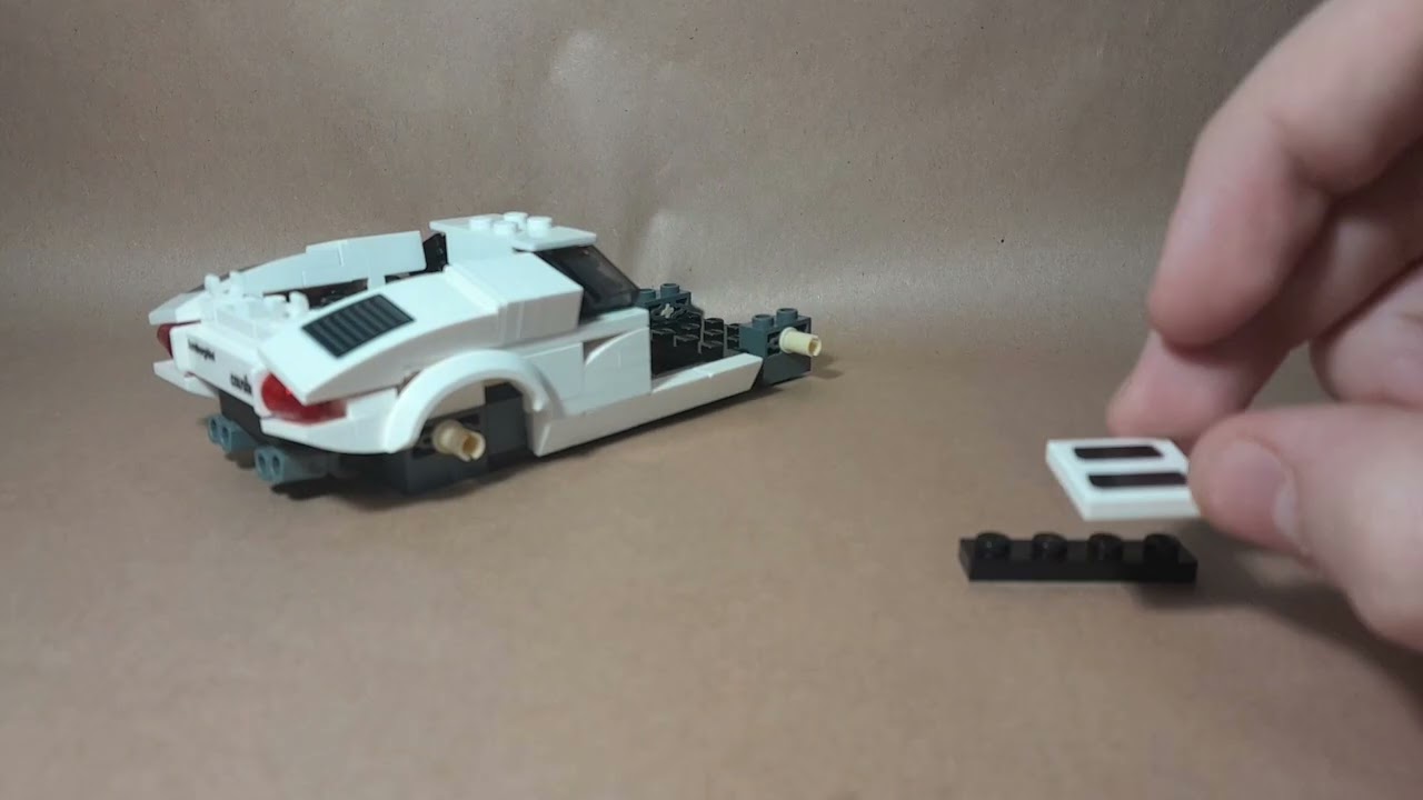 White Lambo Lego set built stop motion