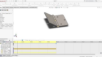 Solidworks tutorial basic animation// Hinge animation in solidworks