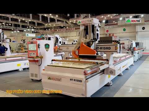 HT-R1SMD| Máy gia công trung tâm Cnc 2 bàn kép option lưỡi cưa kép Holztek 