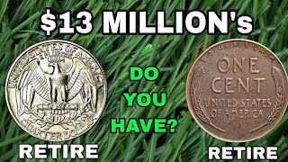 LOOK FOR THESE TOP 5 MOST VALUABLE PENNIES TEN PENCE,QUARTER DOLLAR COINS WORTH OVER 40 MILLIONS!