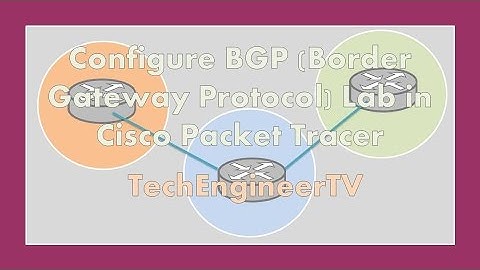Configure BGP (Border Gateway Protocol) Lab in Cisco Packet Tracer