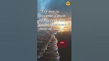 Try not to Become a Man of Success. Rather Become a Man of Value