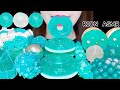 【ASMR】【咀嚼音 】TEAL FOOD エメラルドグリーンのデザート JEWEL CANDY JELLY MUKBANG 먹방 食べる音 EATINGSOUNDS NOTALKING