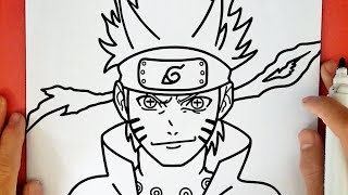 COMO DESENHAR O ROSTO DO NARUTO FÁCIL /// HOW TO DRAW NARUTO FACE (EASY) 