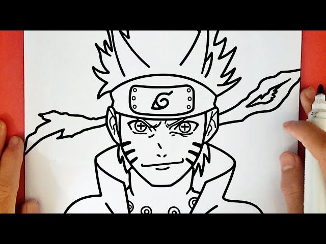 Como DESENHAR o NARUTO modo BARION - Como DIBUJAR a NARUTO modo