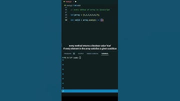 Javascript Array every method #shorts #javascript #array #sto #everymethod