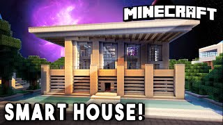 AMAZING REDSTONE SMART HOUSE  Modern Design (w/ Safe Room, Secret Entrance, & Tennis Court!)