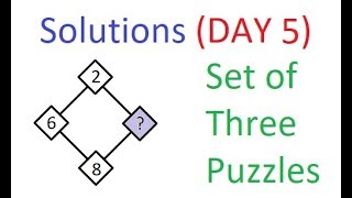 Solutions | Day 5 | Puzzles | Number Pattern | Mental ability