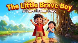 The Brave Boy and the Stuck Kitten 🐱 | 2-Minute Moral Story for Kids