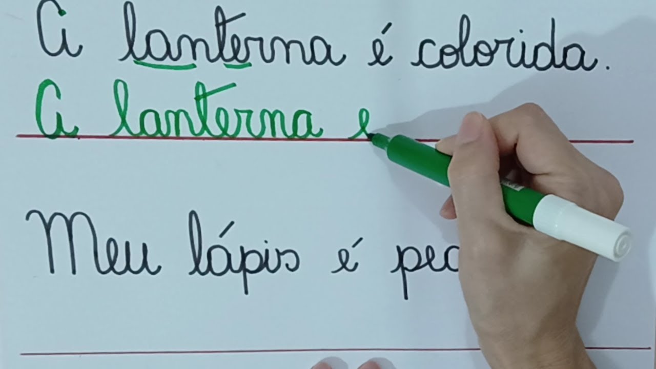 Aprendendo a Ler e escrever Letra cursiva 52ª Aula - Leitura e escrita de frases - Alfabetização EJA