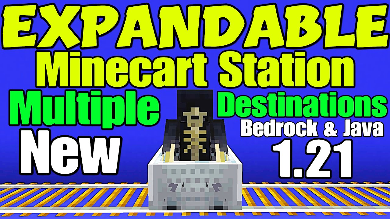 Expandable Minecart Station!!! (Easy & Simple) [Minecraft Bedrock & Java 1.21] 