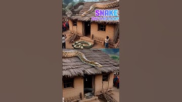 WoW🔥BIG SNAKE On The Roof:Terror Unleashed🔥#aiartwork #aicreatures  #混合动物 #संकरजीव #aianimals #snake