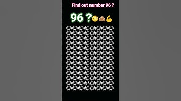 find out number of the 96 ?🧐🙈👻🤔 #quiz #puzzle #education #challenge #gk