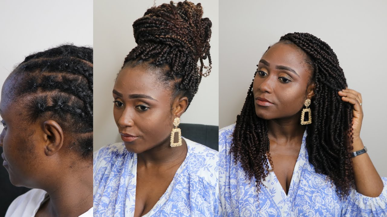 EASY SPRING TWIST CROCHET BRAIDS RUBBER BAND METHOD YouTube
