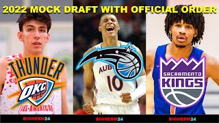 Post-Lottery 2022 NBA Mock Draft | With Official Order | Full First Round