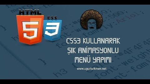 CSS3 ile Animasyonlu Şık Menü Yapımı