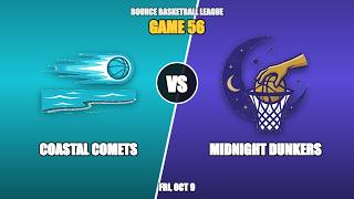 Game 56: COASTAL COMETS vs MIDNIGHT DUNKERS 🏀 | The Bounce Basketball League S1 screenshot 2
