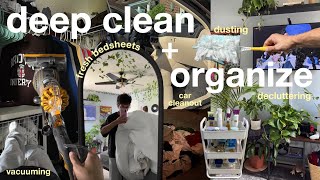 EXTREME deep cleaning + organizing vlog | decluttering, vacuuming, bathroom refresh, + car cleanout