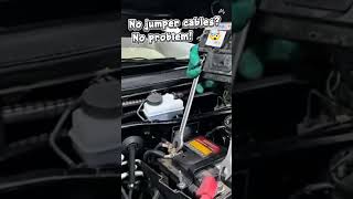 No Jumper Cables? Try This Crazy Mechanic Trick! 🤯 #cartips #battery