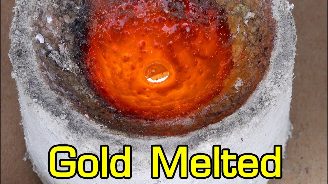 How to gold melted into cubes use borax. "Melt Gold" - YouTube