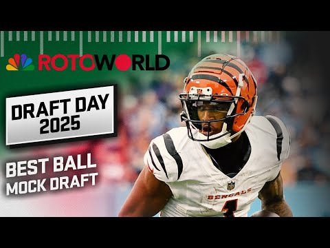 Best Ball Mock Draft 2025 with RotoPat, Carter, Behrens, Kerrane | Rotoworld Draft Day | NFL on NBC