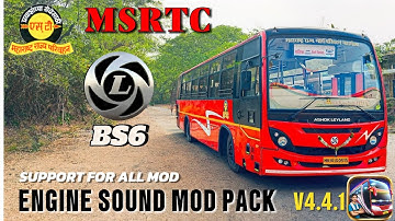 🔥ULTIMATE MSRTC LAAL PARI ASHOK LEYLAND BS6 ENGINE SOUND MOD PACK SUPPORT FOR ALL MOD BUSSID V4.4.1💯