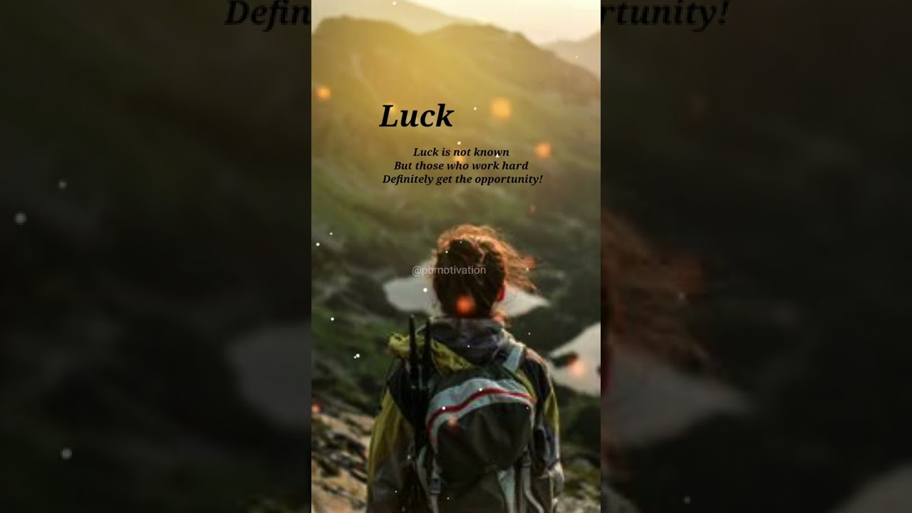 Luck | English best motivational status | whatsapp status | #shorts #motivation