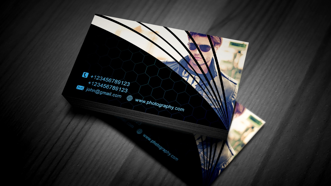 Modern Business Card for Photographers | Photoshop Tutorial