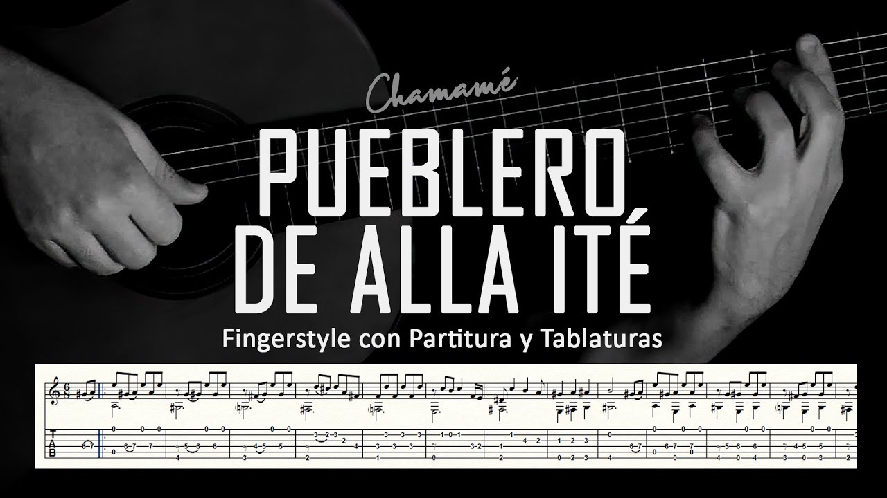Pueblero de Alla Ité (chamamé) ▶ Guitarra solista fingerstyle + partitura/tablatura