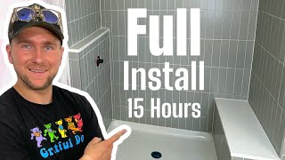 Get it Done in 15 Hours or LESS! DIY Incredible Shower Tile Installation WINNI.