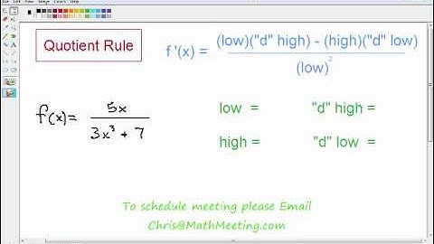Quotient Rule - Derivatives - Calculus