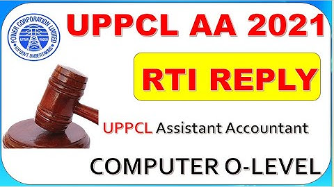 UPPCL RTI Reply | Computer O-Level Syllabus | UPPCL Assistant accountant 2021