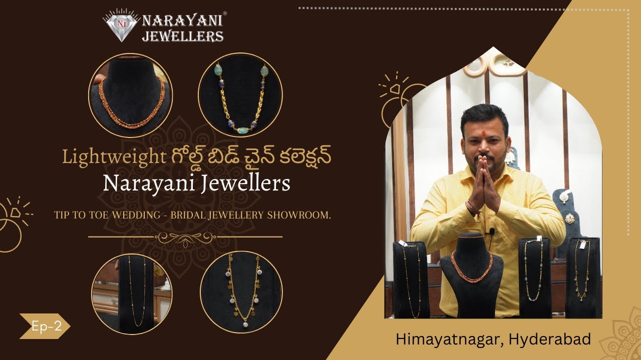 Lightweight Gold Chains Beads Jewellery Collection Narayani