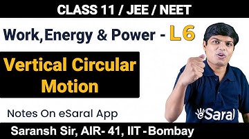 Work Energy Theorem | Vertical Circular Motion L6 | Class 11 Physics JEE, NEET