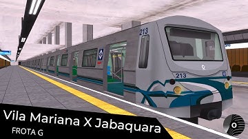 OpenBVE - VILA MARIANA x JABAQUARA com o TUE FROTA G da CMSP (Metrô)! Linha 1 Azul