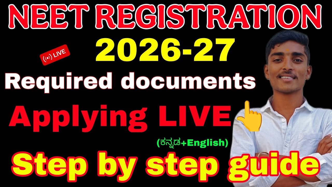 How to do? NEET 2026 Registration Start! LIVE🔴 Applying👆+ All Documents Explained👍#neet #live 
