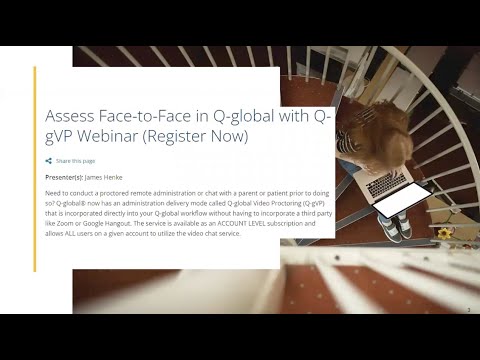 Assess Face-to-Face in Q-global with Q-gVP